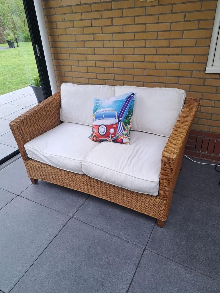 Rieten bankje, Ophalen, Gebruikt, Tweepersoons, Minder dan 150 cm