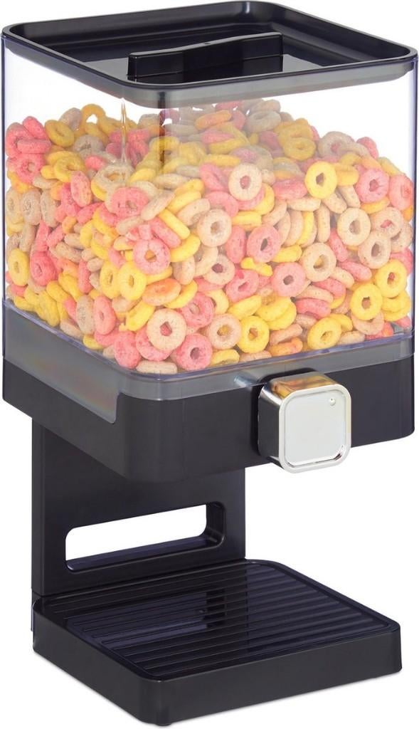 Cornflakes dispenser, Minder dan 50 cm, Zwart, Ophalen of Verzenden, Zo goed als nieuw