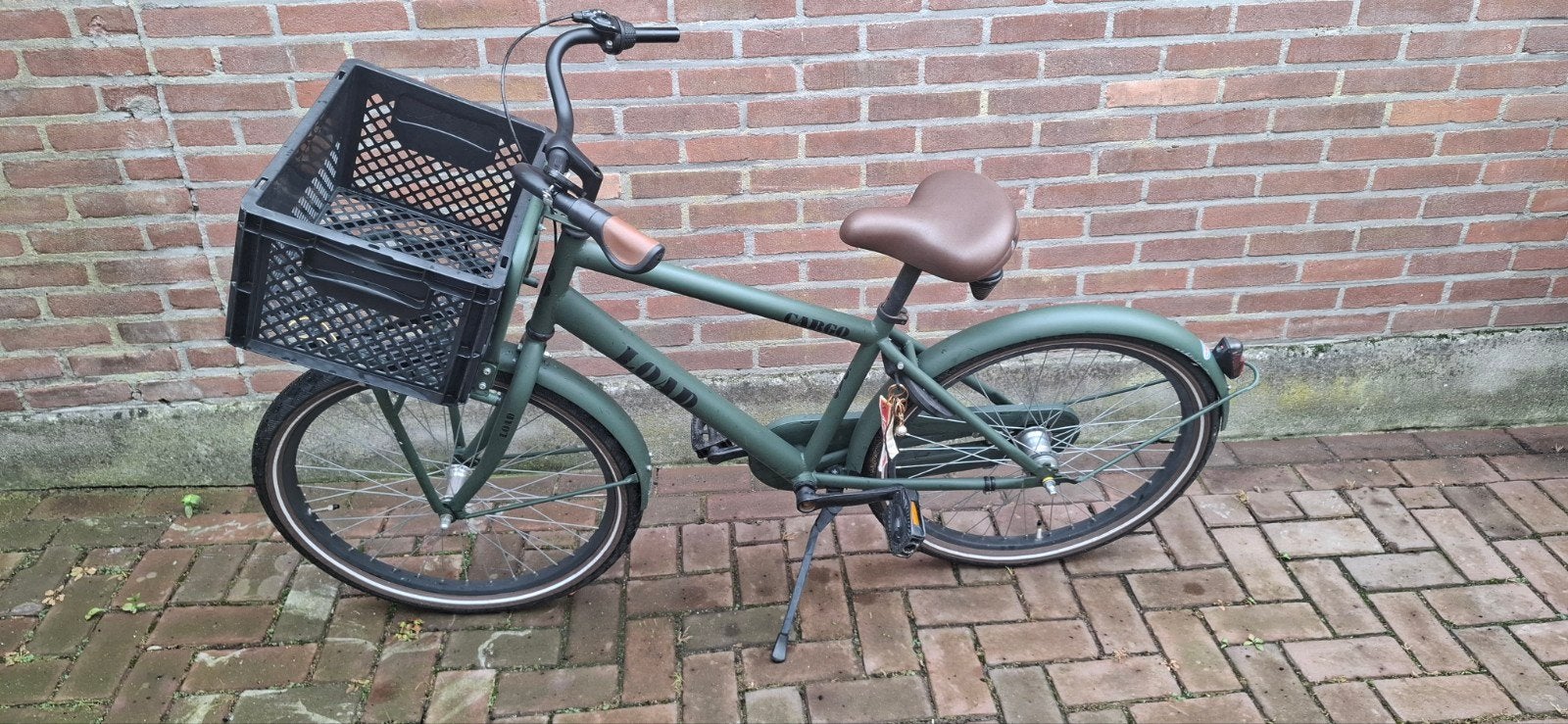 Gebruikte Batavus fiets met voordrager en krat, Fietsen en Brommers, Terugtraprem, Gebruikt, Versnellingen, Batavus