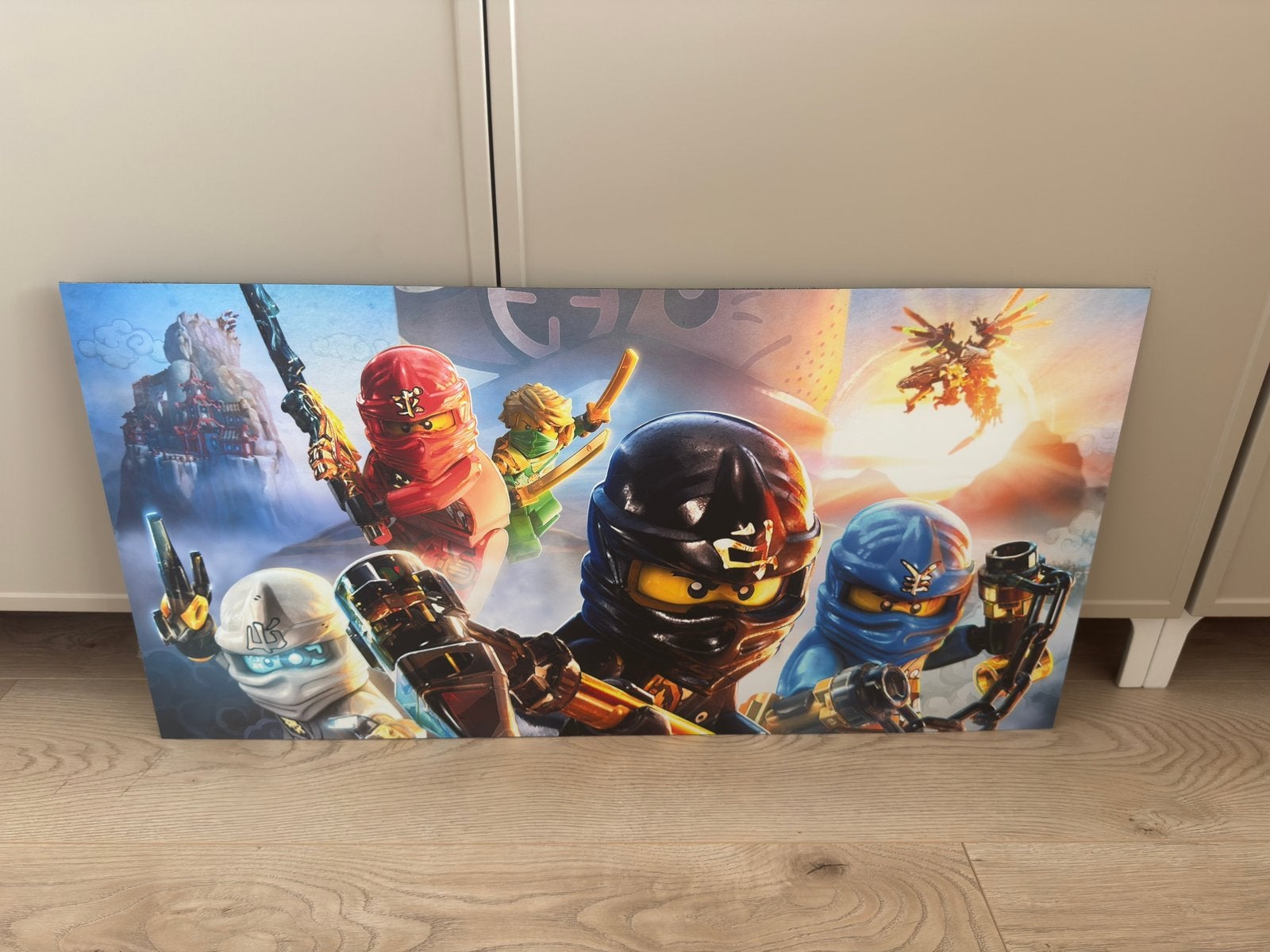 Stoer aluminium schilderij ninjago, Ophalen, Zo goed als nieuw, Wanddecoratie