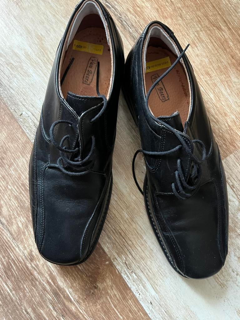Van Beers Heren veters schoenen maat 43, Ophalen of Verzenden, Zo goed als nieuw, Zwart