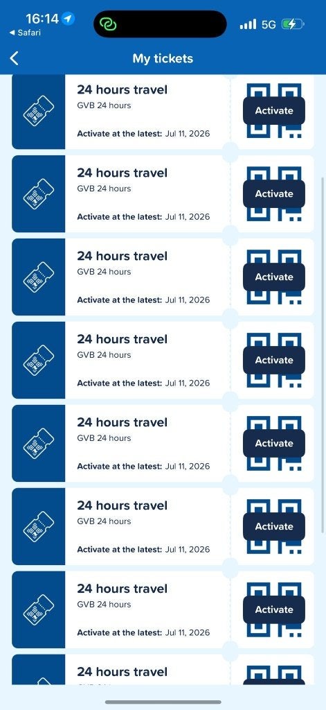 24-uurs GVB Dagkaart – €5 per stuk (Tijdelijk), Eén persoon, Bus, Metro of Tram, Nederland, Kortingskaartje