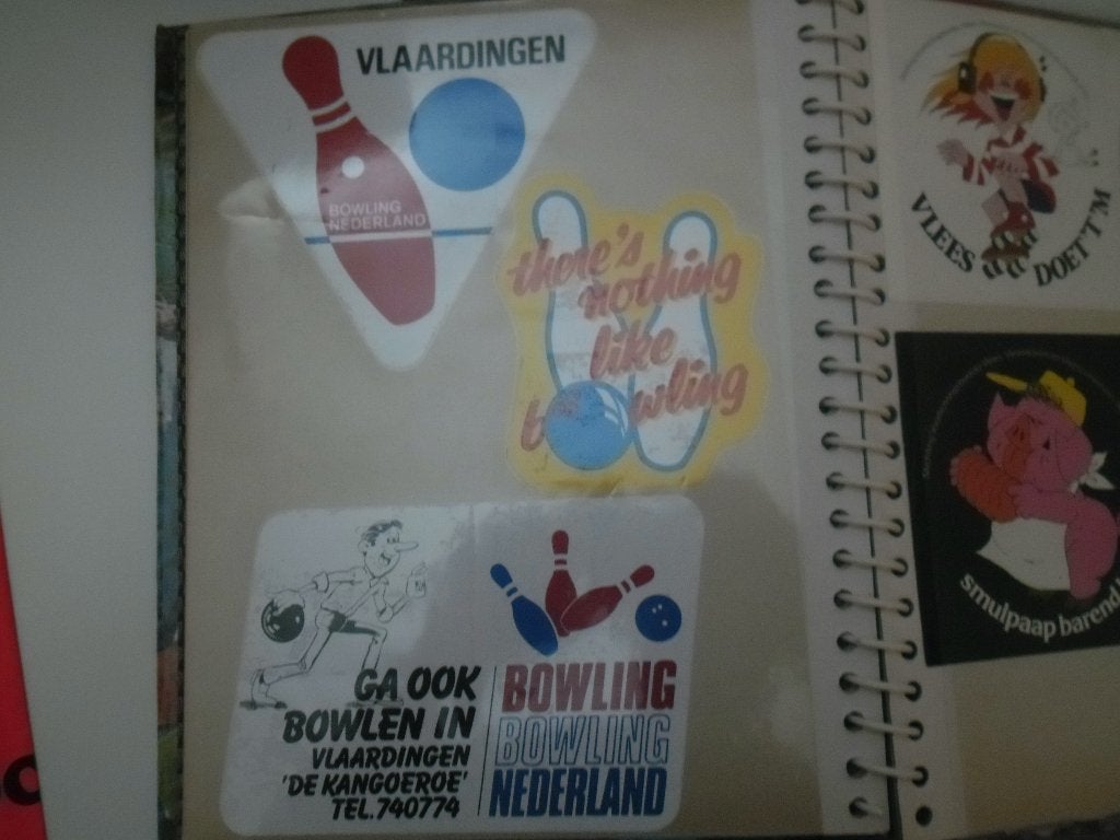 Vintage Bowling Stickers - Vlaardingen & Bowling Nederland, Ophalen of Verzenden, Gebruikt, Sport