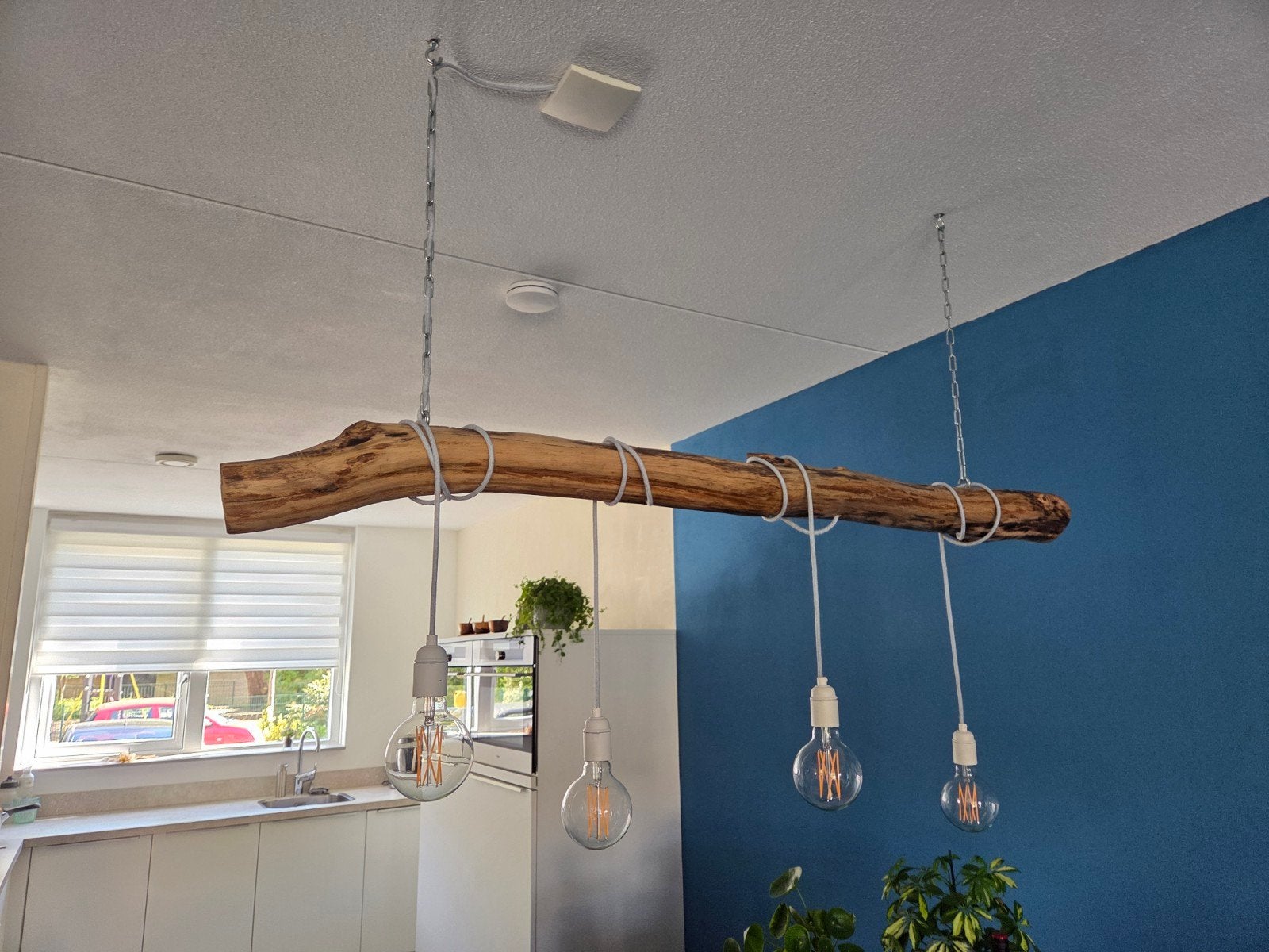 Boomstamlamp, Huis en Inrichting, Ophalen, Gebruikt, Hout