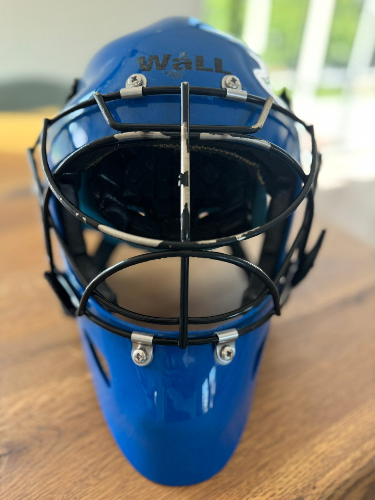 TE KOOP: WALL hockey goalie goaly keeper helm keepershelm, Ophalen of Verzenden, Zo goed als nieuw