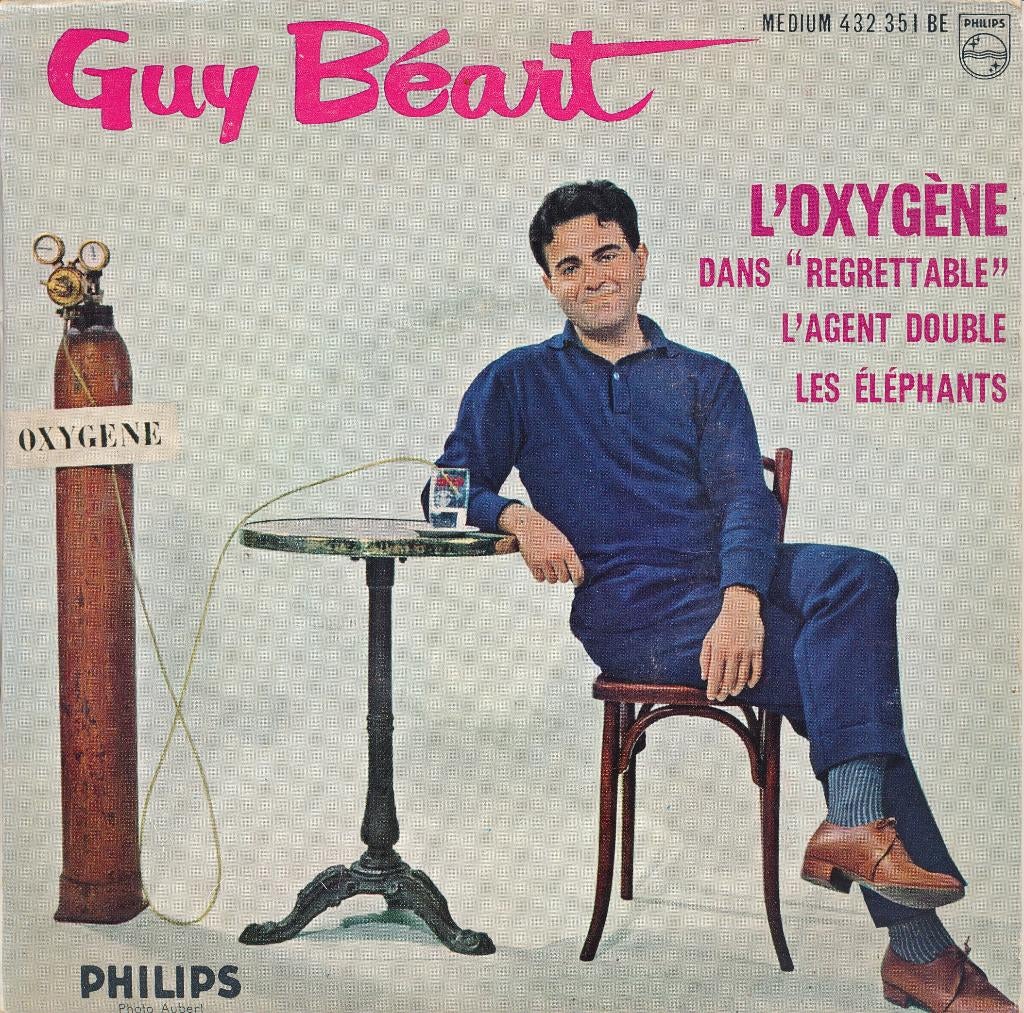 2509 Guy Béart - L'oxygene (EP - 1959), Cd's en Dvd's, Gebruikt, 7 inch, Ophalen of Verzenden, Pop