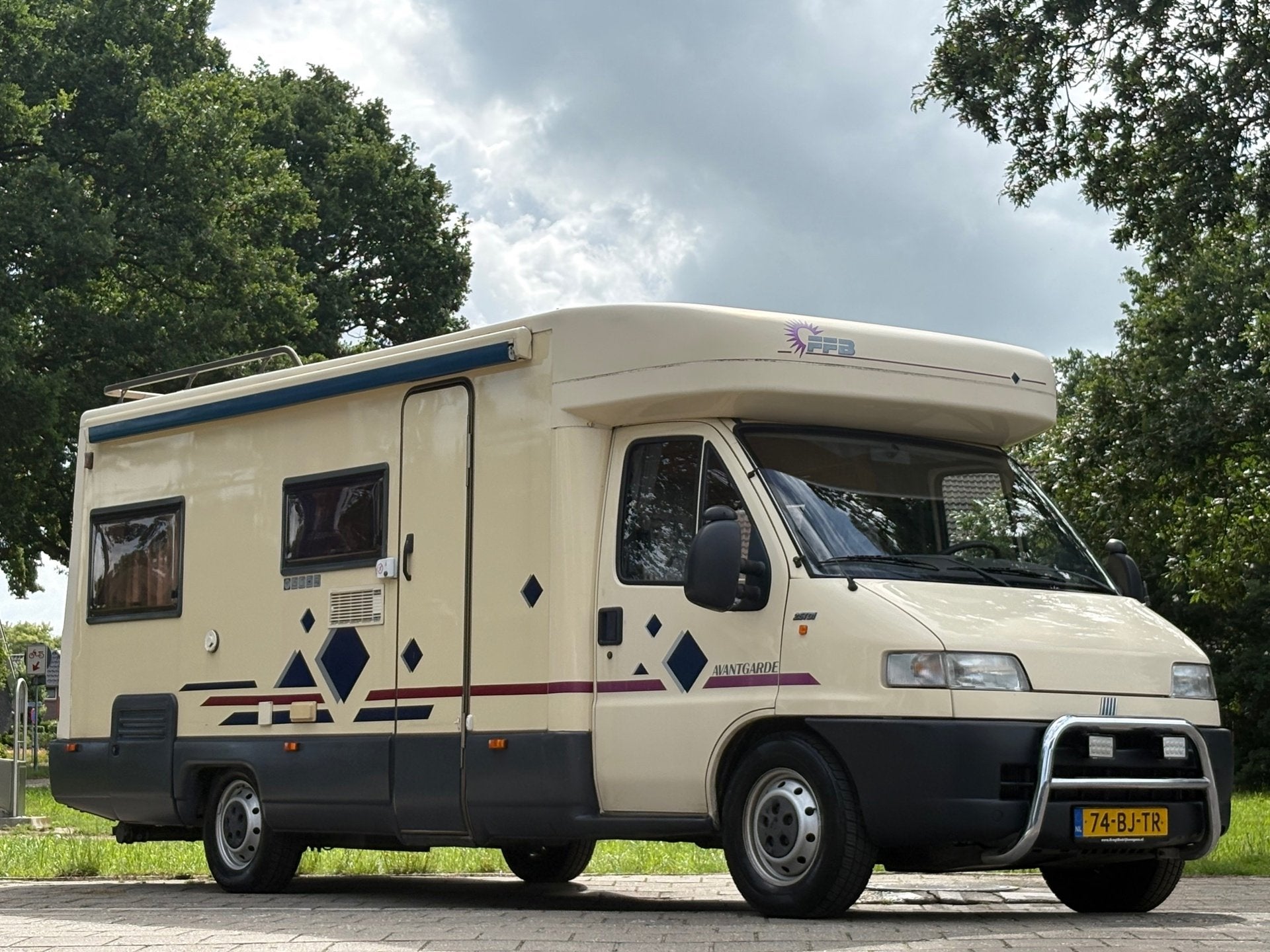 Fiat 230 CAMPER|draaistoelen|4p|trekhaak|fietsendrager met|l, Caravans en Kamperen, Campers, Bedrijf, Half-integraal, Fiat, Tot en met 4