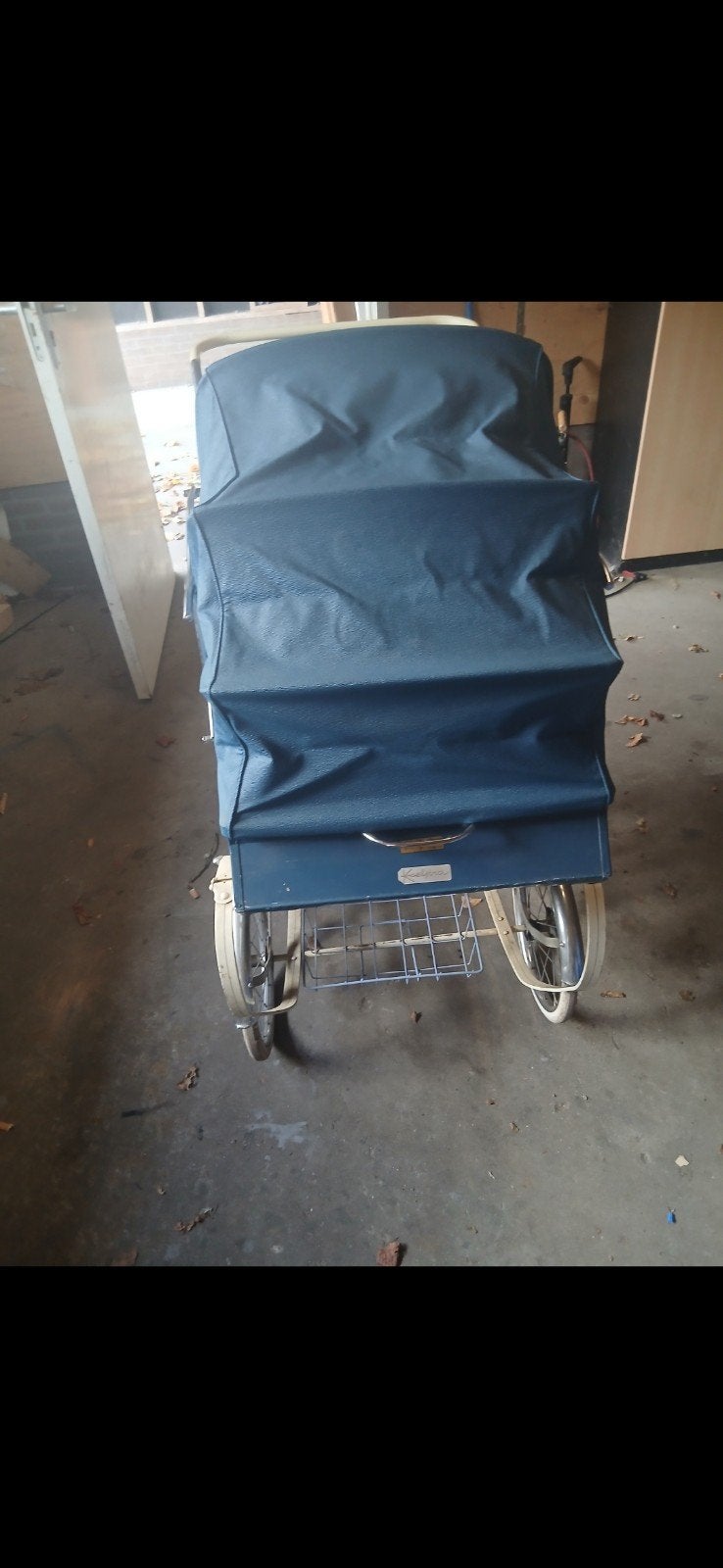 Vintage Koelstra Kinderwagen - Blauw met Mandje, Ophalen of Verzenden, Gebruikt, Kinderwagen, Overige merken