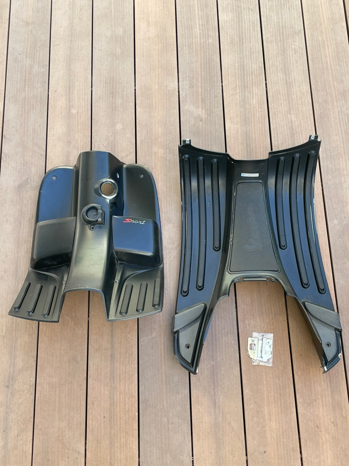 Vespa S beenschild en Treeplank Mat zwart, Ophalen of Verzenden, Gebruikt, Kap, Vespa