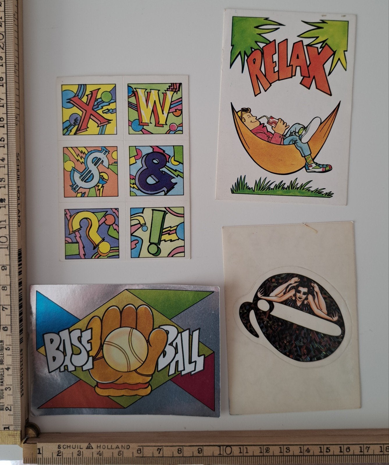 Setje 4 vintage stickers Panini Fantastickers in goede staat, Ophalen of Verzenden, Zo goed als nieuw
