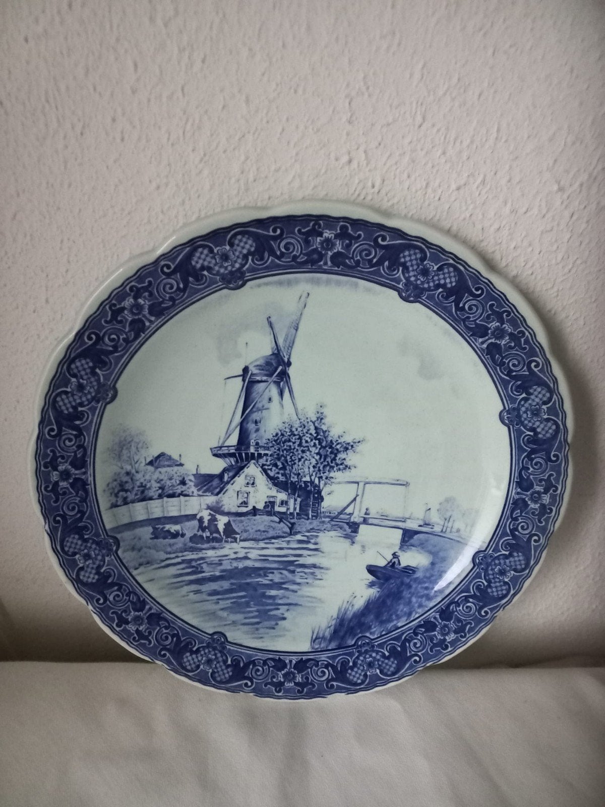 DELFTSBLAUW BORD doorsnee 31 cm, Ophalen of Verzenden