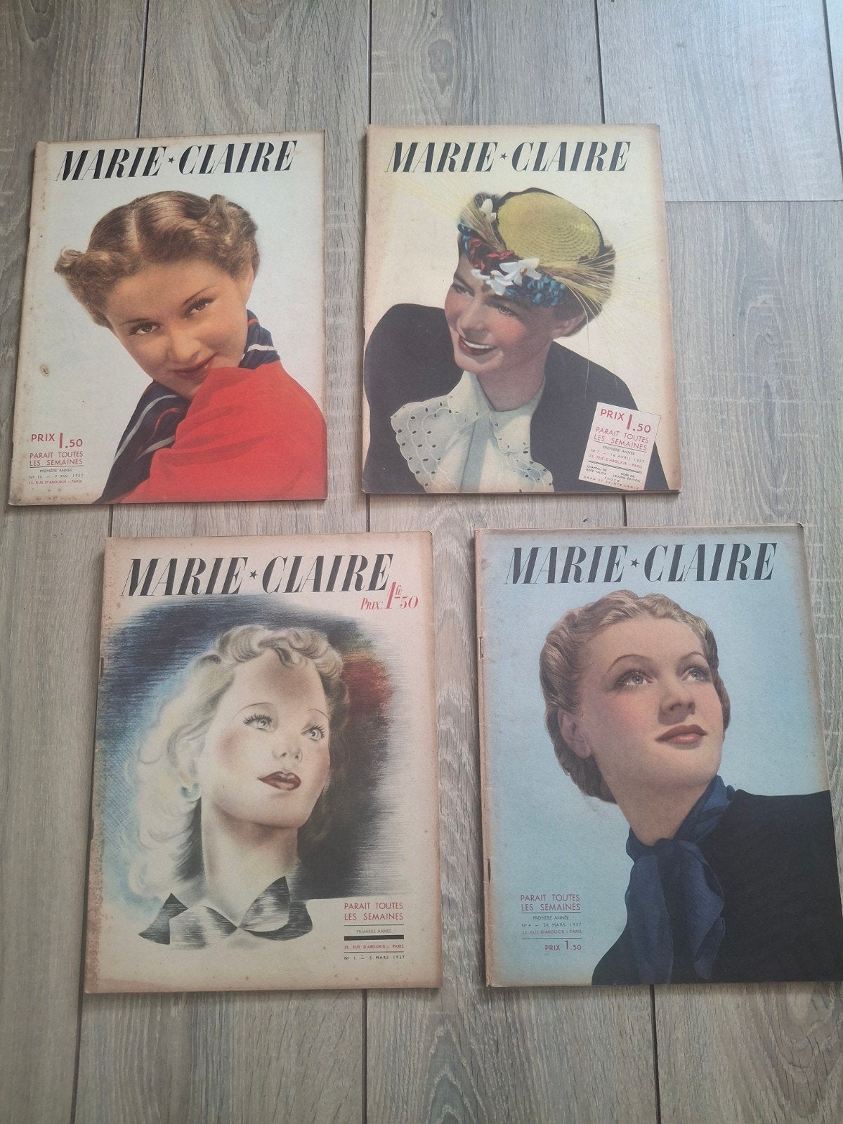 Vintage Franse Marie Claire mode Tijdschriften uit 1937 (4), Boeken, Ophalen of Verzenden, Gelezen, Damesbladen
