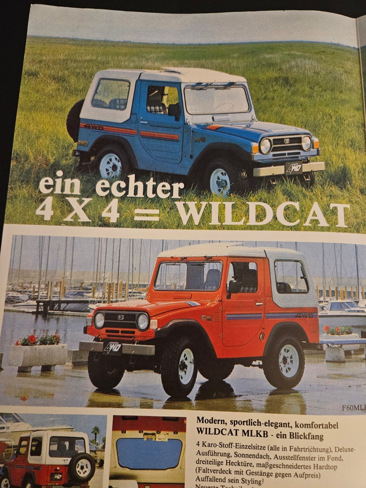 Brochure Daihatsu Wildcat, Ophalen of Verzenden, Zo goed als nieuw, Overige merken