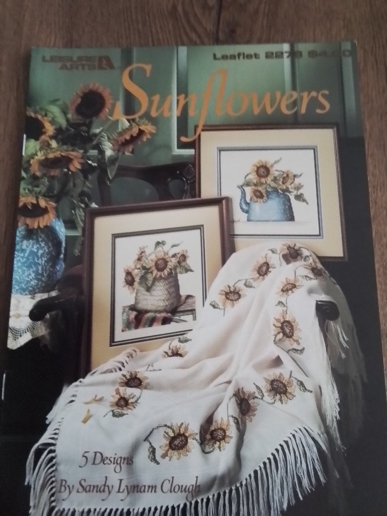 Leisure arts, sun Flowers, Ophalen of Verzenden, Zo goed als nieuw, Handborduren, Patroon