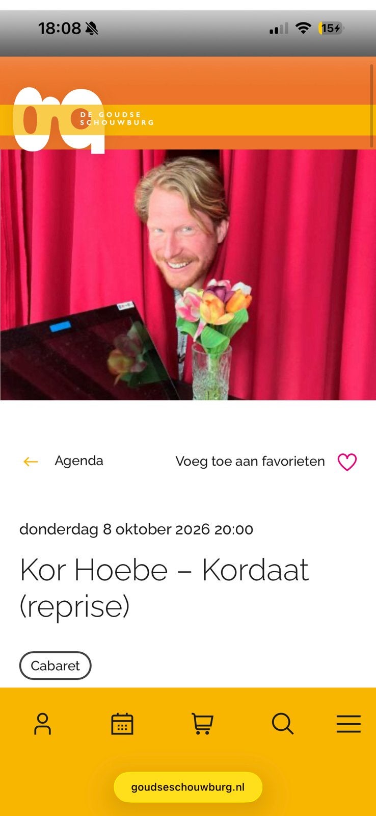 Kor Hoebe Kordaat 7 tickets te koop, Oktober