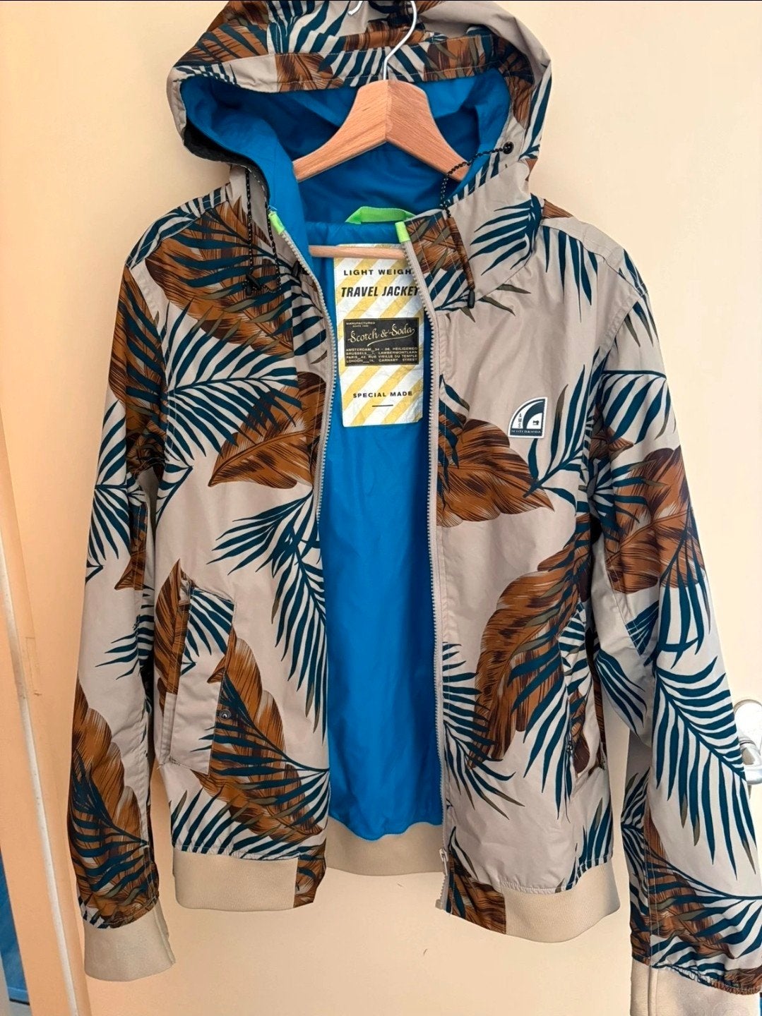 Excl. ontworpen Scotch & Soda heren sportief zomerjack mt.L, Maat 52/54 (L), Beige, Ophalen of Verzenden, Zo goed als nieuw