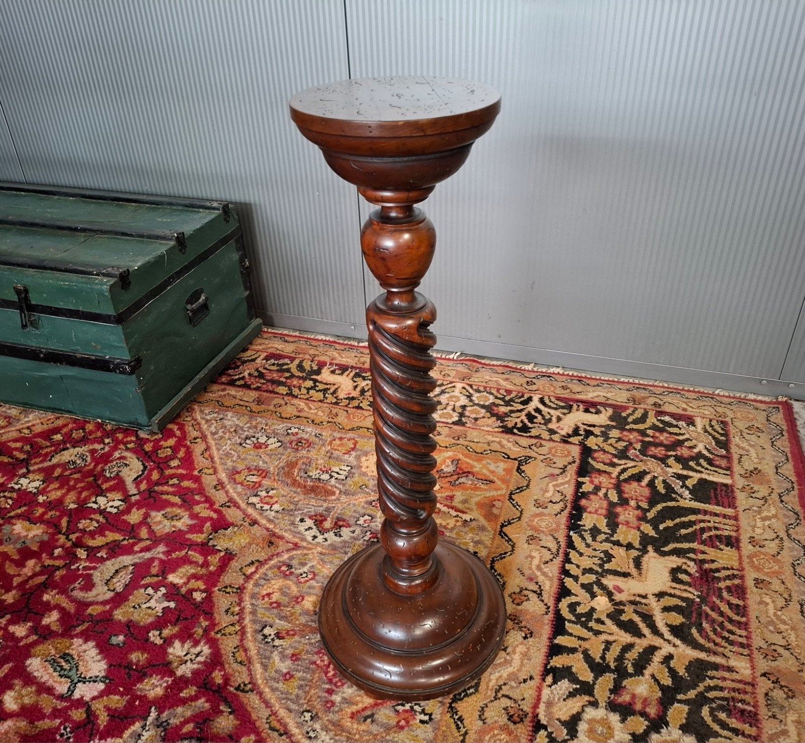 Vintage Victoriaanse console met lamp Wortelhout. Zie omschr, Ophalen
