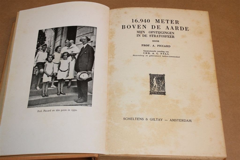 16.940 Meter Boven Aarde [1933] — Opstijgingen Stratosfeer, Boeken, Ophalen of Verzenden, Gelezen, Overige gebieden