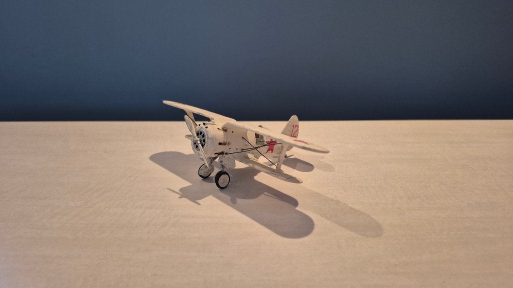 Plastic model van een Polikarpov I-153 schaal 1/72 (M88), Ophalen of Verzenden, Gebruikt, Schaalmodel
