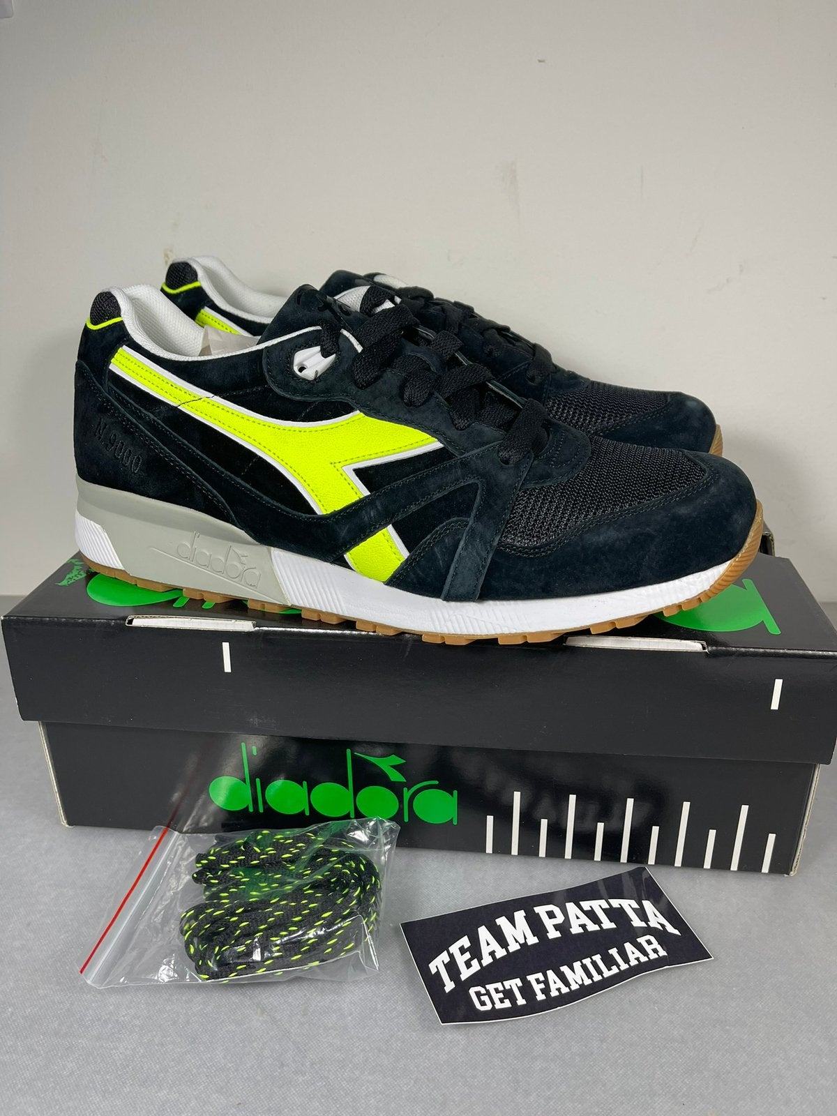 Diadora Patta N9000 Game-On 45 EU, Zwart, Nieuw, Ophalen of Verzenden, Sneakers of Gympen