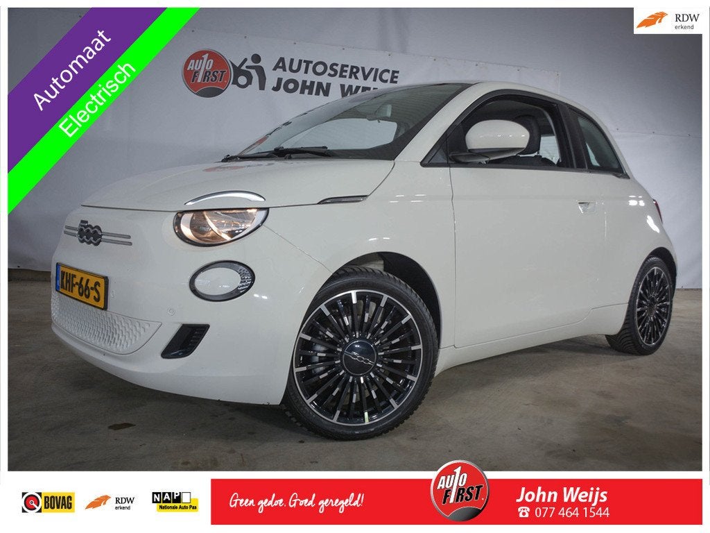 Fiat 500 La Prima 42 kWh, Auto's, Fiat, Bedrijf, Te koop, ABS, Achteruitrijcamera, Adaptive Cruise Control, Airbags, Airconditioning