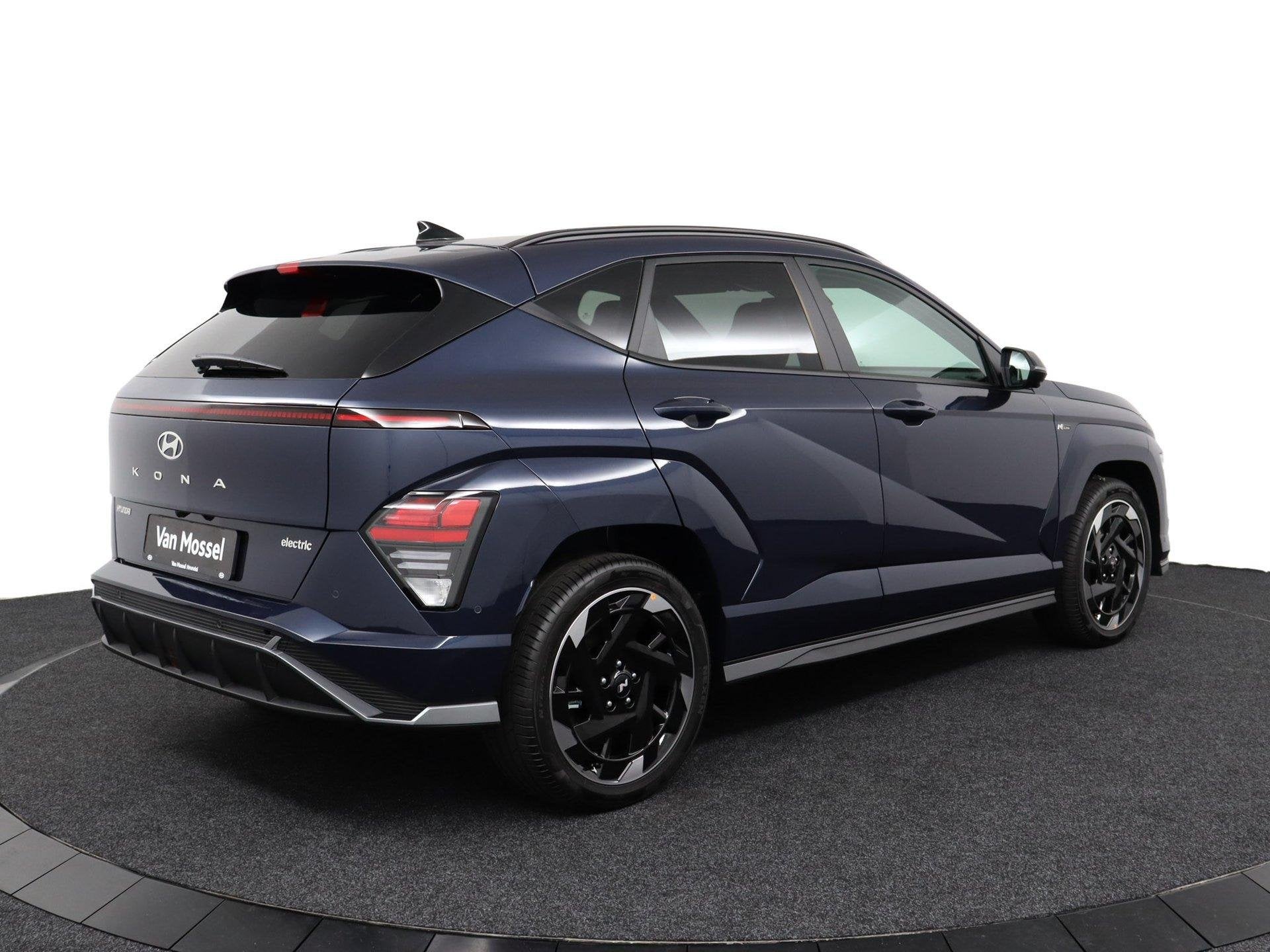Hyundai Kona Electric N Line 64.8 kWh | Uit Voorraad Leverba, Auto's, Dealer onderhouden, Met garantie (alle), Blauw, Nieuw