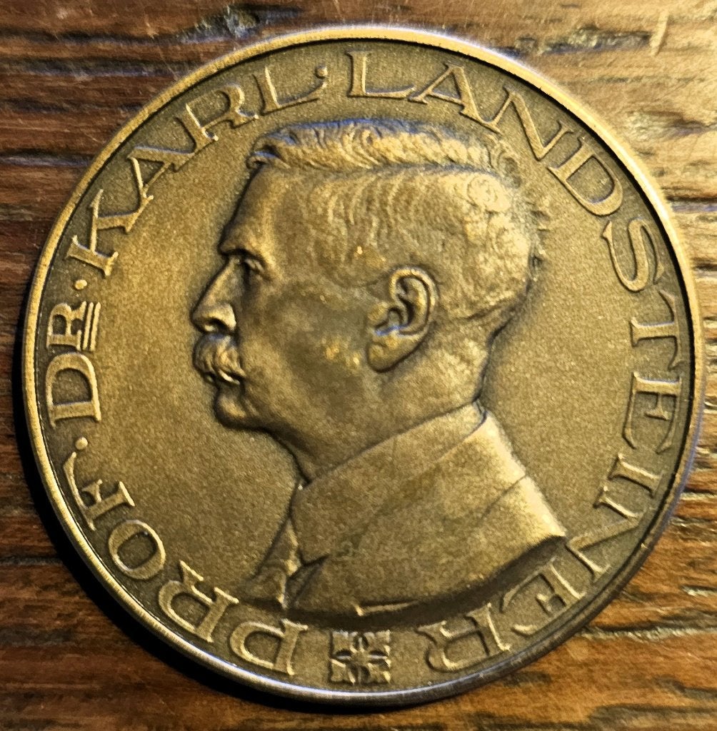 Rode Kruis medaille – Karl Landsteiner (diameter 4 cm, 21 g), Postzegels en Munten, Ophalen of Verzenden, Brons, Nederland