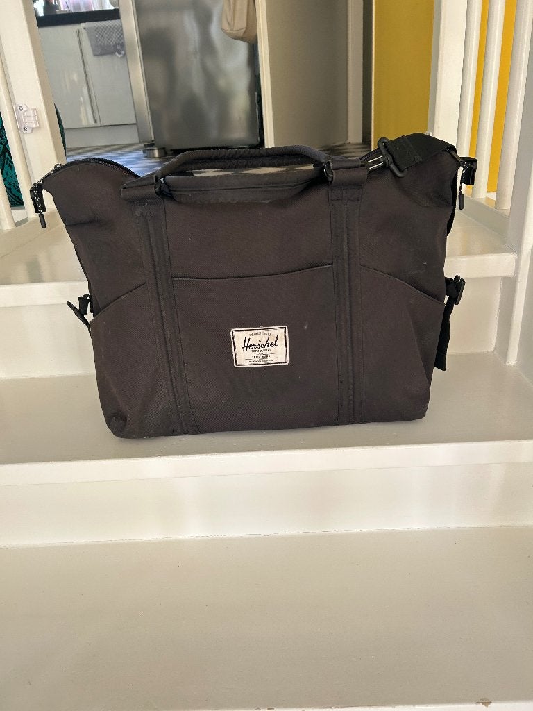 Baby tas luiertas zgan Herschel  zwart, Ophalen of Verzenden, Zo goed als nieuw