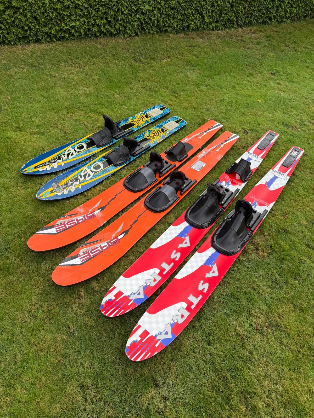 3x waterski, Ophalen, Waterski's