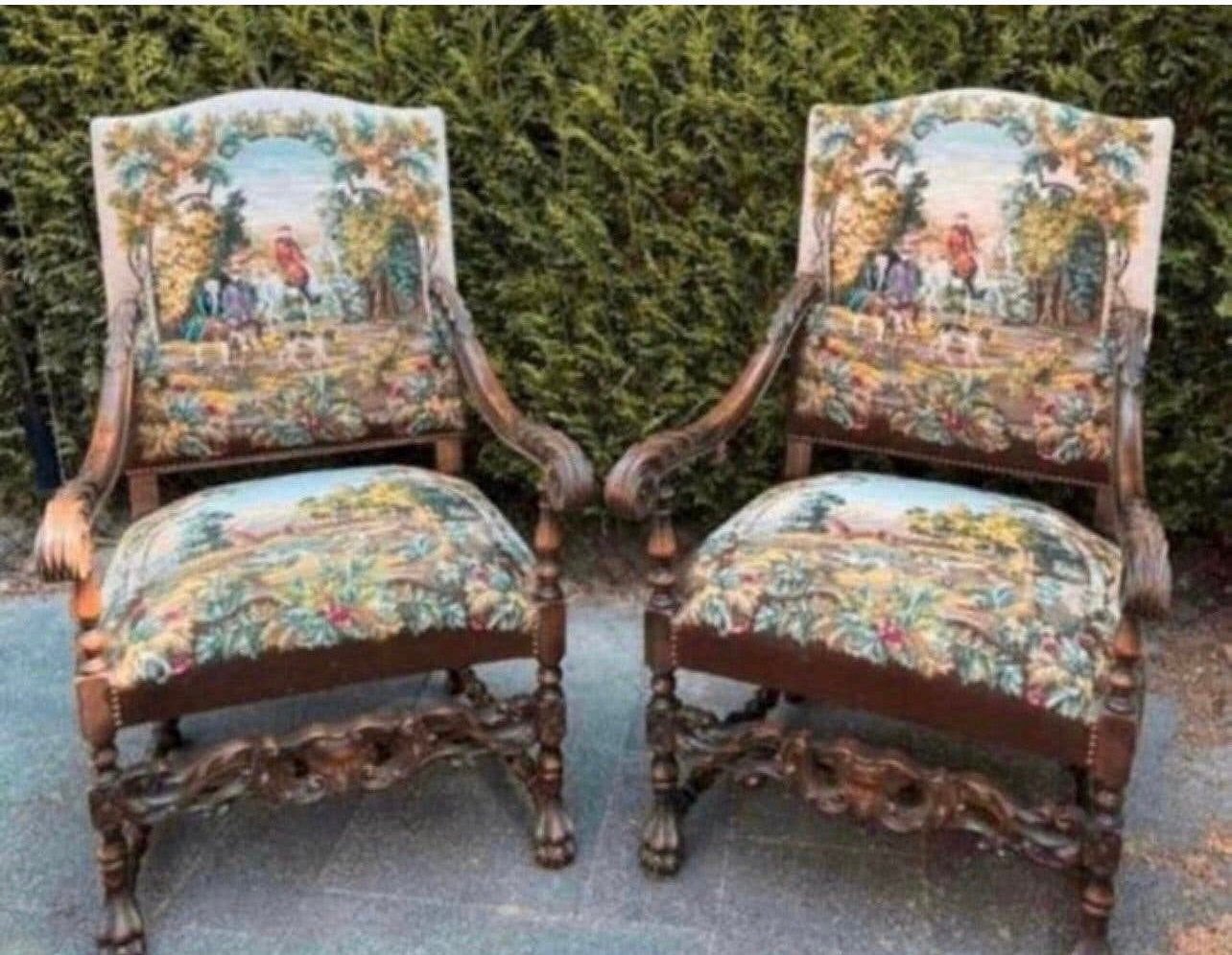 2 kasteel stoelen, Antiek en Kunst, Ophalen of Verzenden