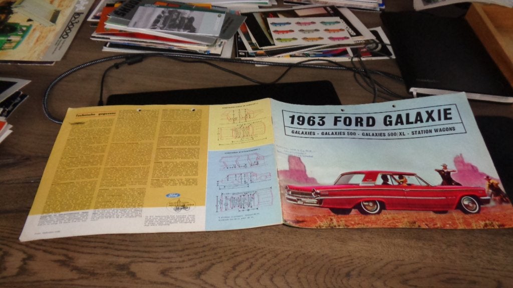 DIKKE ZELDZAME  Folder FORD GALAXIE , 1963, Verzenden, Zo goed als nieuw, Ford