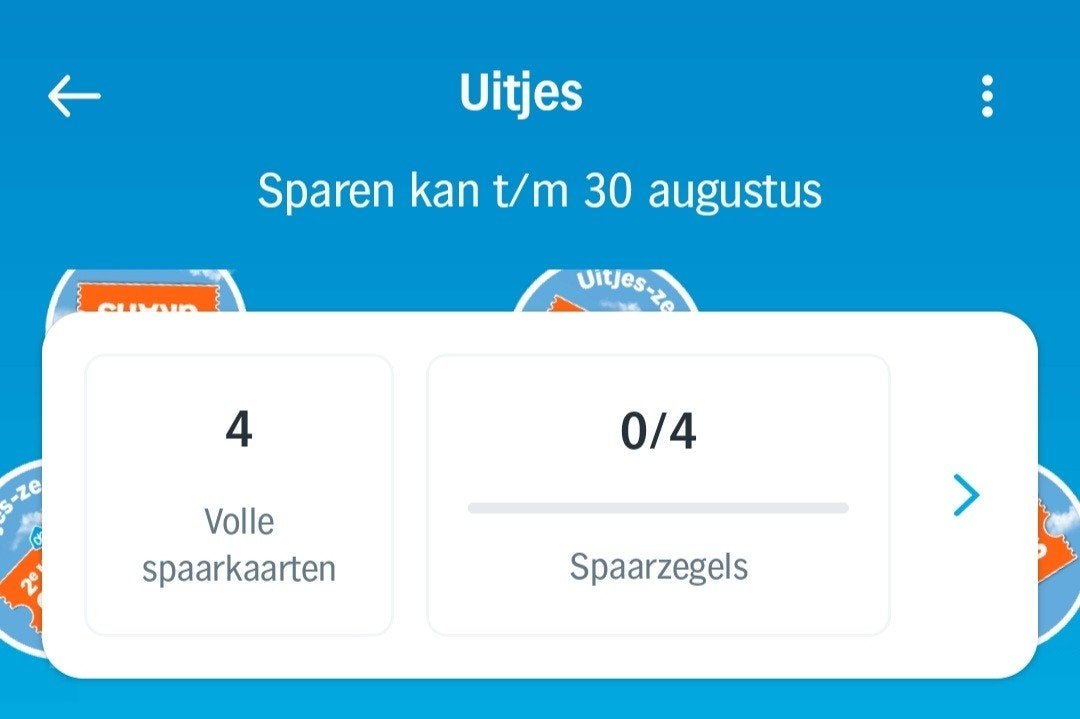 AH digitale uitjeszegels 2e krt.gratis. 4 sp.krt. Per stuk., Verzamelen, Albert Heijn, Ophalen