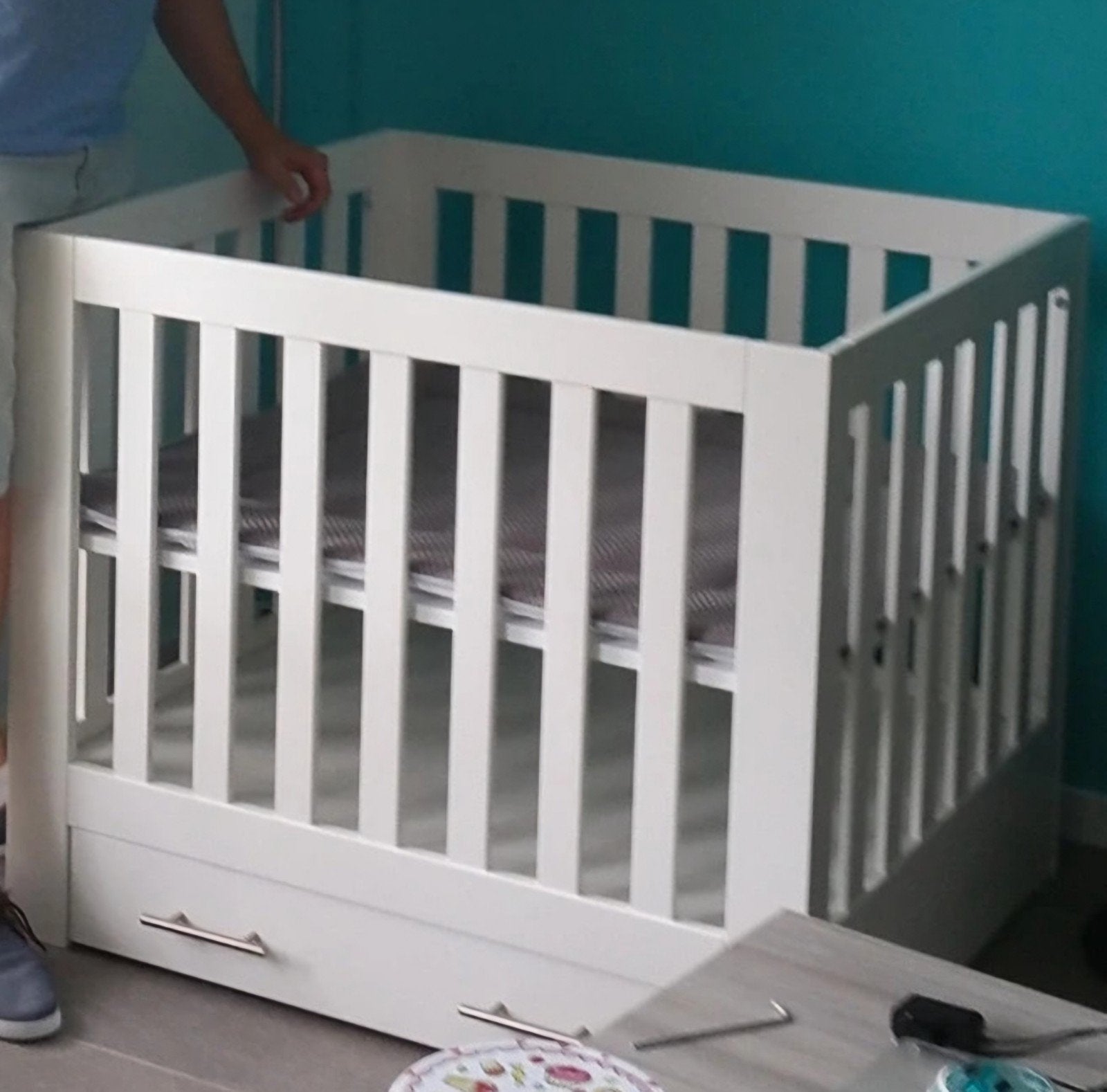 witte box met lade, Kinderen en Baby's, Boxen, Ophalen, Gebruikt, Rechthoekig, Lade