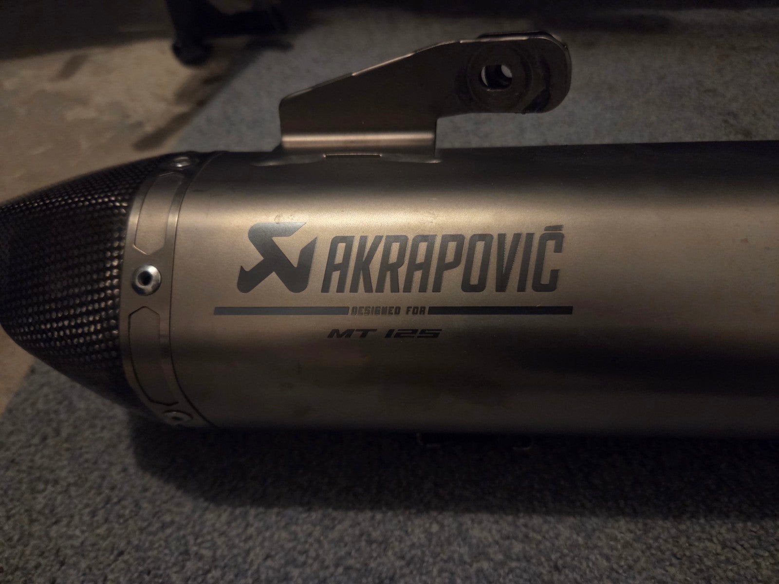 Yamaha mt 125 2017 akrapovic Titanium, Ophalen, Gebruikt