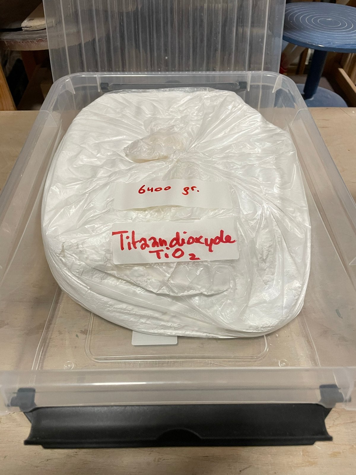 Titaandioxide (TiO2) voor Keramiek - 6400 gr, Ophalen of Verzenden, Nieuw