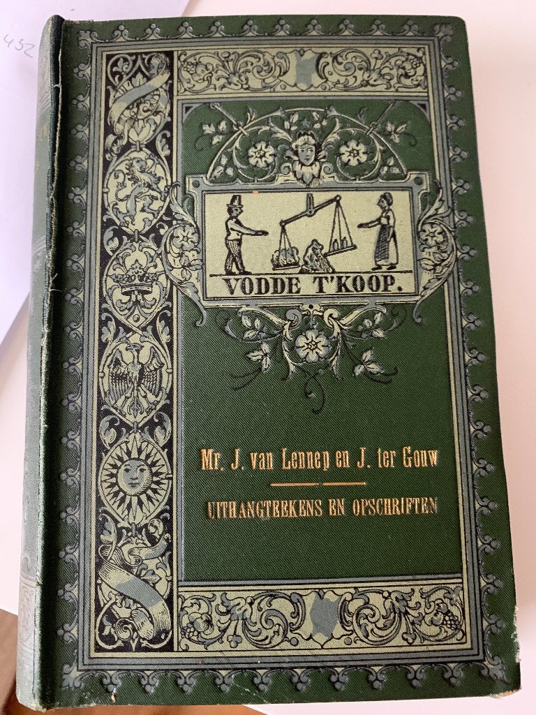 vintage boek over "uithangteekens", Antiek en Kunst, Ophalen of Verzenden, Mr. J. van Lennep