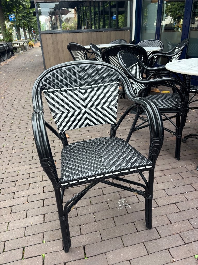 30 Satelliet horeca terrasstoelen – €25 per stuk, Ophalen, Gebruikt, Meubilair