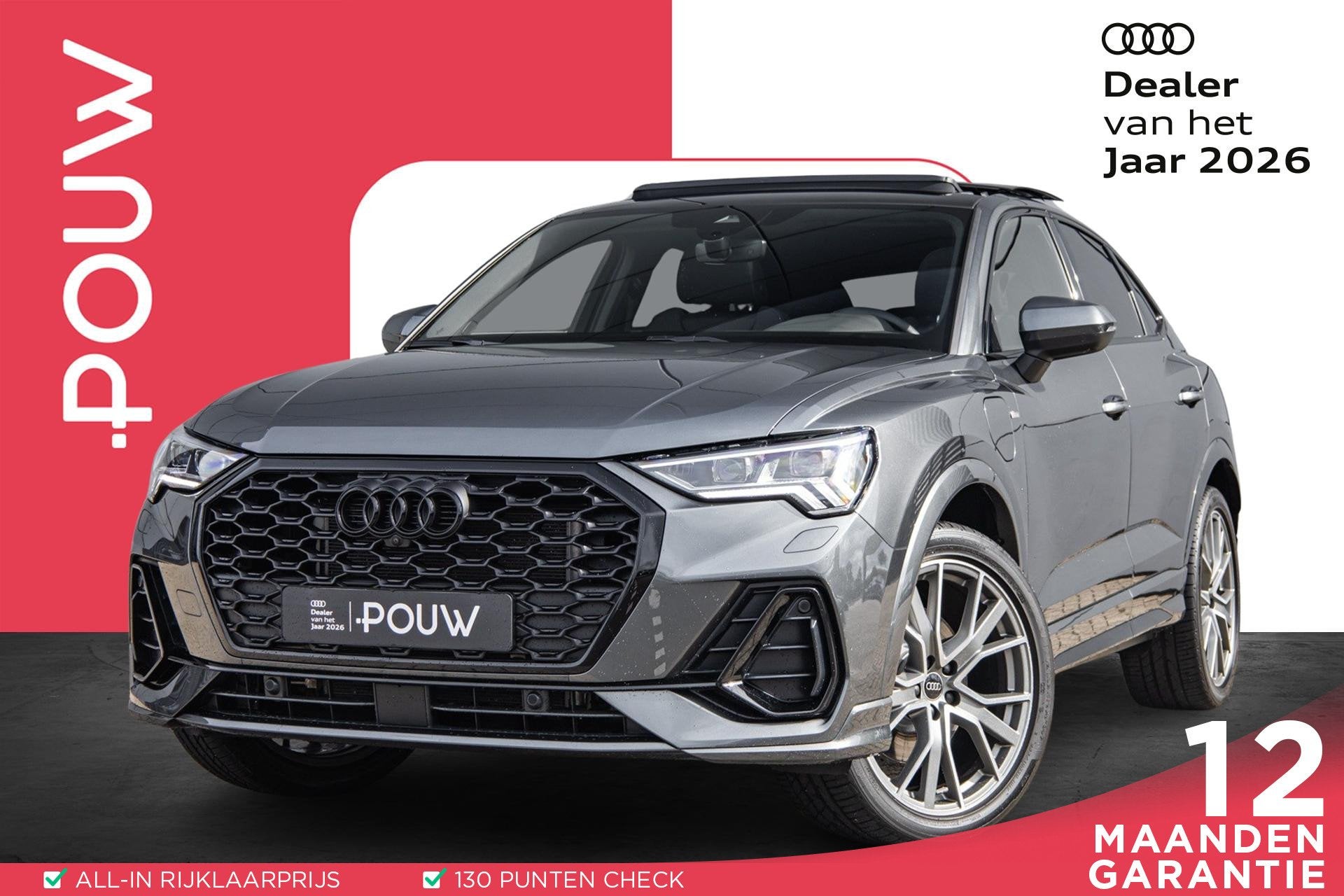 Audi Q3 Sportback 45 TFSIe 245pk PHEV S Edition Panoramadak, Auto's, Gebruikt, Automatische klimaatregeling, Hybride Elektrisch/Benzine