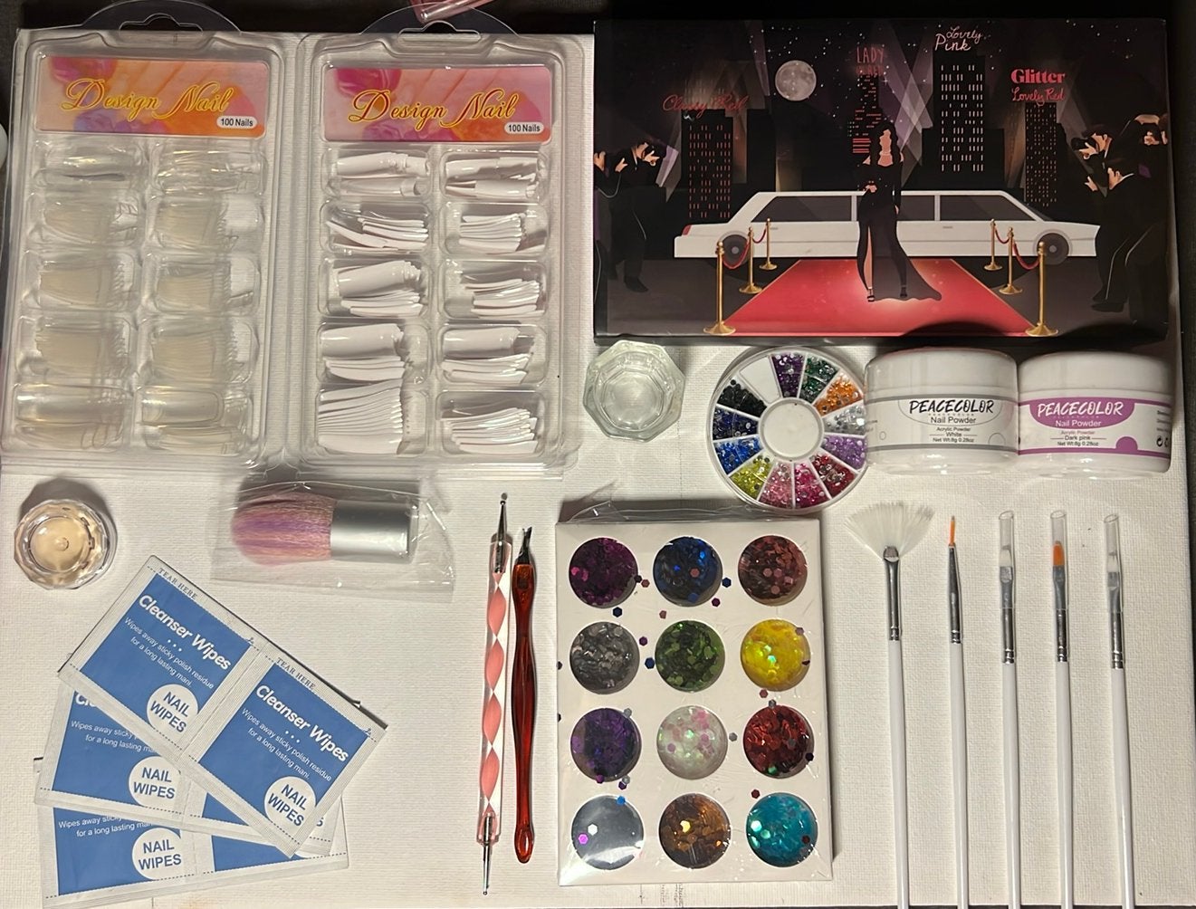 Grote set voor nagelstyling - zo goed als nieuw, Ophalen, Overige kleuren, Zo goed als nieuw, Handen en Nagels