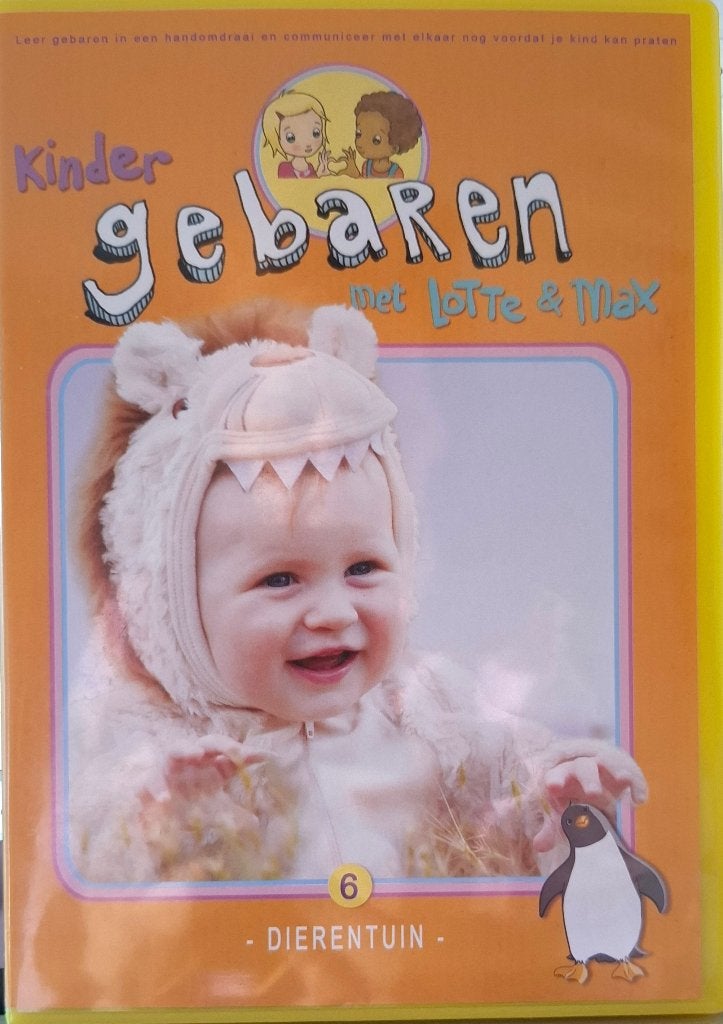 Kinder gebaren Met Lotte en Max DEEL 6 Dierentuin DVD, Inclusief DVD, Alle leeftijden, Zo goed als nieuw, Box/collectie