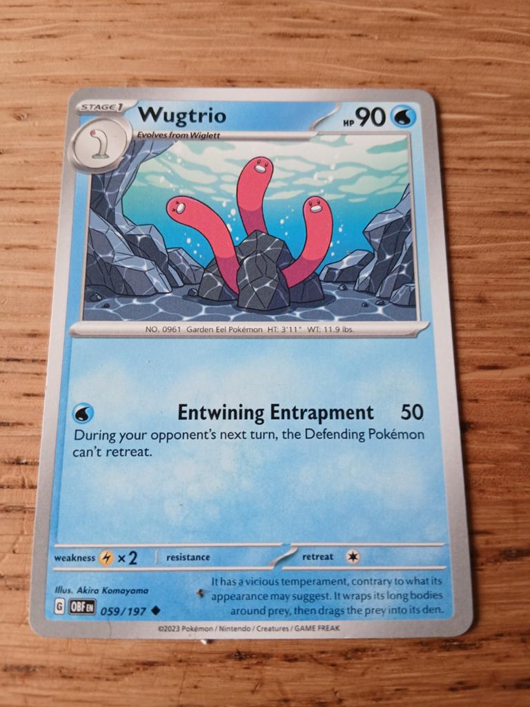 Wugtrio Pokémon Kaart 059/197 - Nieuwstaat, Ophalen of Verzenden, Zo goed als nieuw, Losse kaart