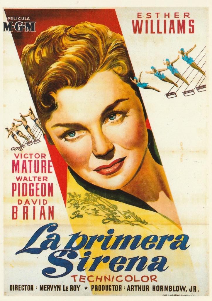 Kaart "Million Dollar Mermaid" Esther Williams, Verzamelen, Verzenden, 1980 tot heden, Ongelopen, Sterren en Beroemdheden