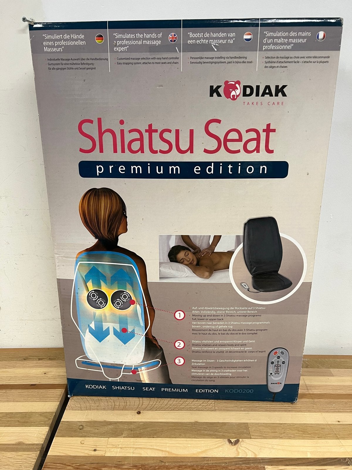 Kodiak Shiatsu Massage Zitkussen - Premium Editie, Ophalen of Verzenden, Zo goed als nieuw, Massagestoel of Kussen