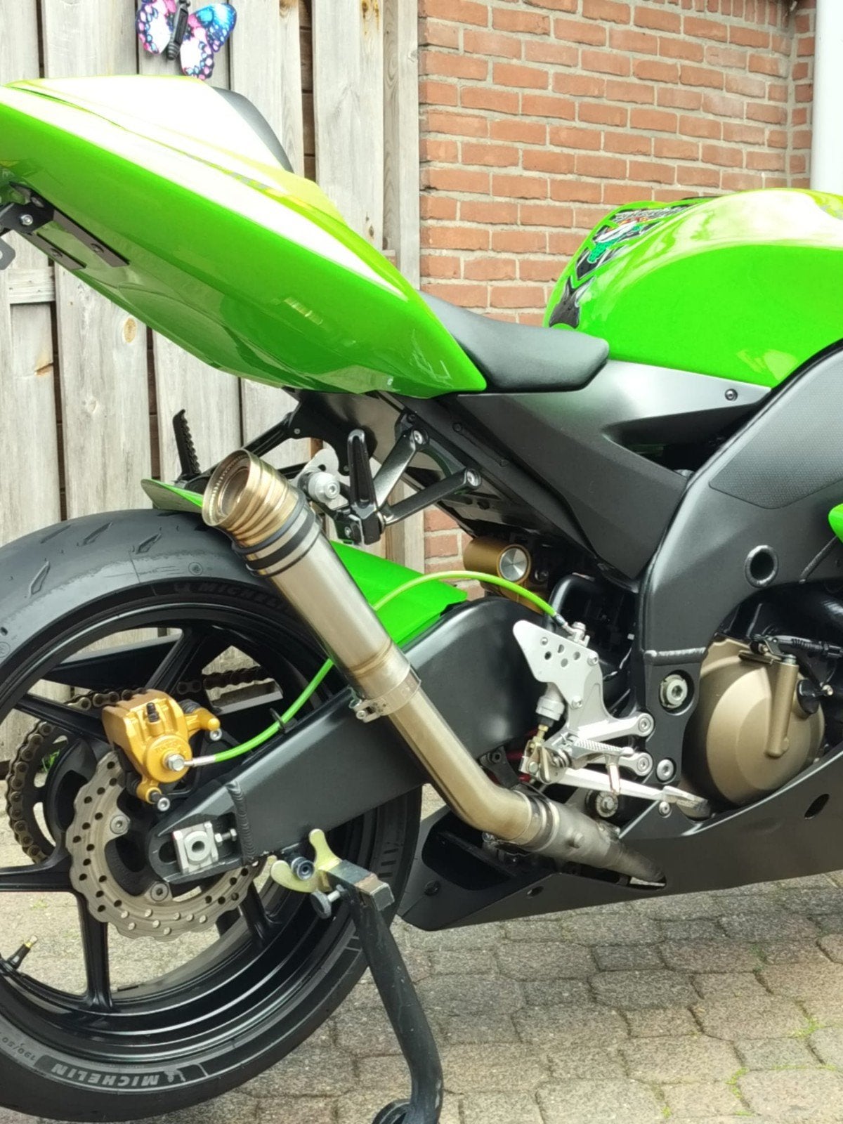 Dominator GP2 uitlaat met DB-killer ZX10R 2004-2005, Motoren, Ophalen of Verzenden