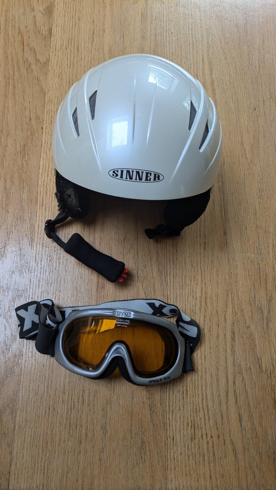 Sinner skihelm en Uvex skibril, Overige merken, Gebruikt, Overige typen, Ophalen of Verzenden