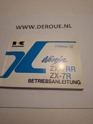 186 0WNERS MANUAL KAWASAKI ZX-7RR/ ZX-7R 1996 USED, Ophalen of Verzenden, Kawasaki