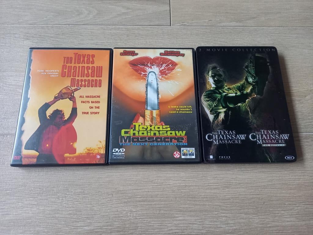 The Texas Chainsaw Massacre collectie, Cd's en Dvd's, Dvd's | Horror, Vanaf 16 jaar, Ophalen of Verzenden, Zo goed als nieuw, Slasher