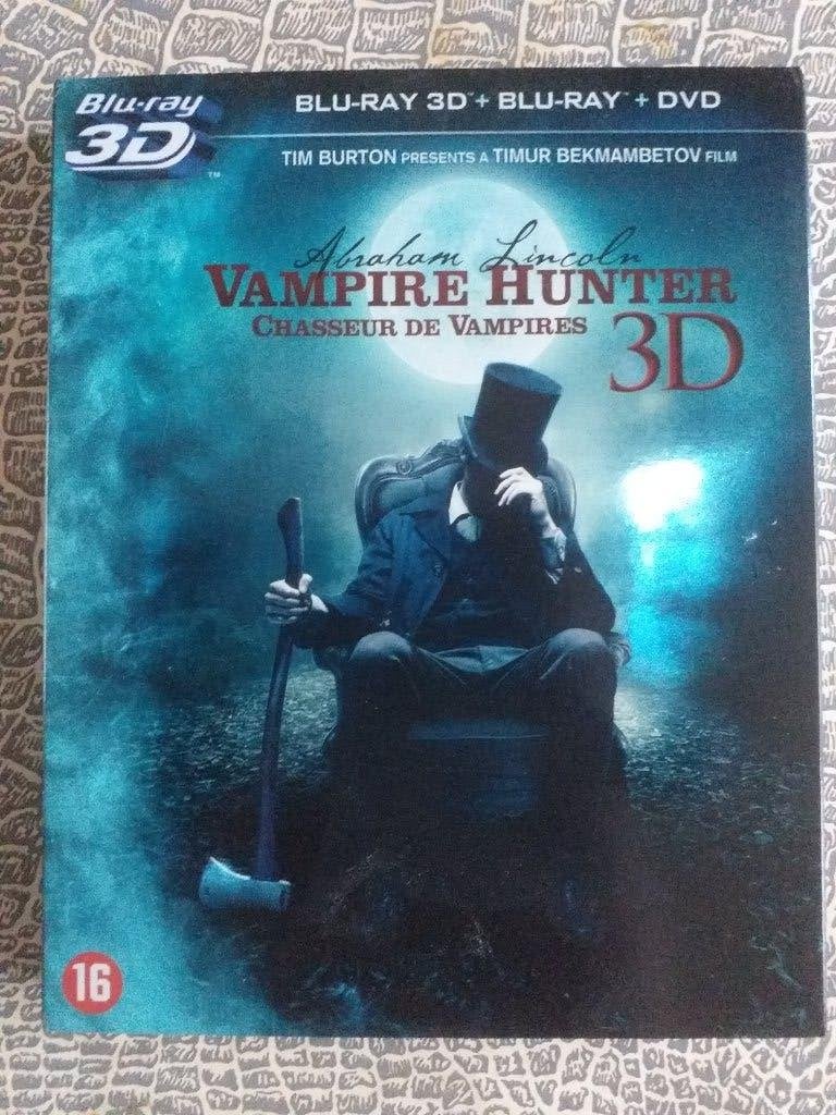 Abraham Lincoln Vampire Hunter 3D Bluray + 2D Bluray + Dvd, Cd's en Dvd's, Blu-ray, Nederlands, Film, Actie, Ophalen of Verzenden
