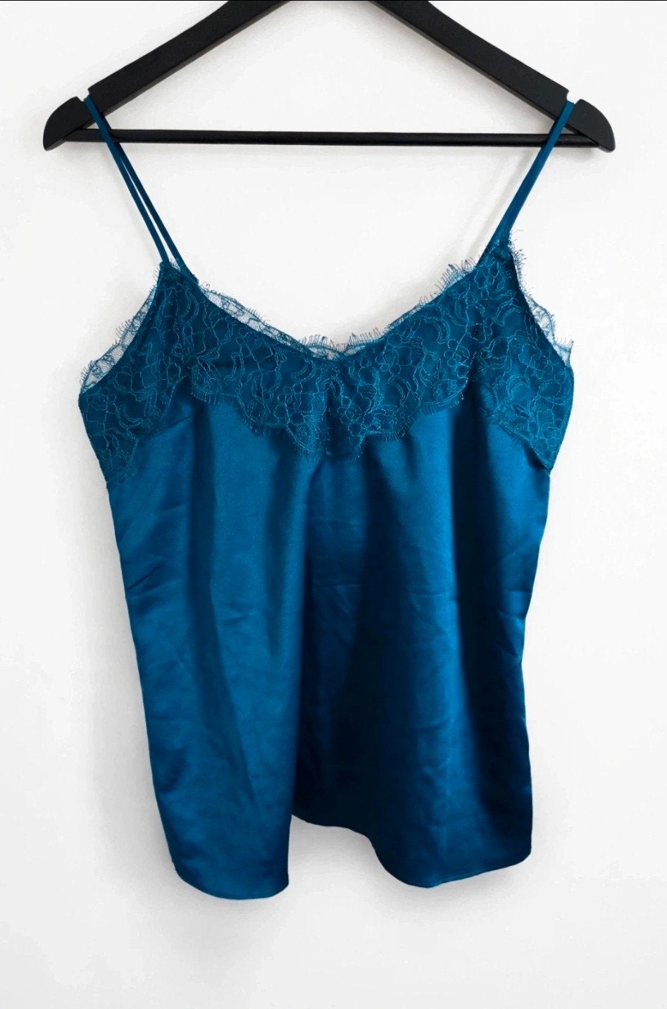 Rituals satijnen top met kant, maat S, Rituals, Zo goed als nieuw, Verzenden, Blauw
