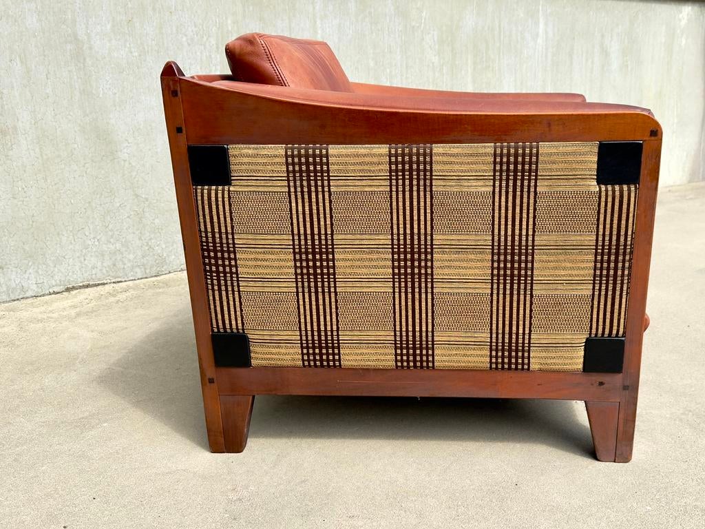 SCHUITEMA SHAKER COGNAC aniline leer ART DECO panelen, Huis en Inrichting, Fauteuils, Minotti flexform maxalto roche bobois baxter poltrona frau
